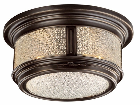 C2260EB Troy Lighting Nautilus 2 Light Ceiling Flush in English Bonze Finish