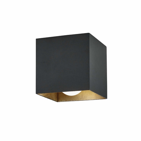 C2501-TBK-WSL Troy Texture Black/Warm Silver Felix 1 Light Flush Mount