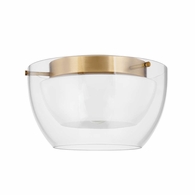 C5114-PBR Troy Lighting Dutton 1Lt Flush Mount with Patina Brass Finish