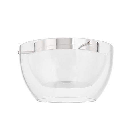 C5114-PN Troy Lighting Dutton 1Lt Flush Mount with Polished Nickel Finish