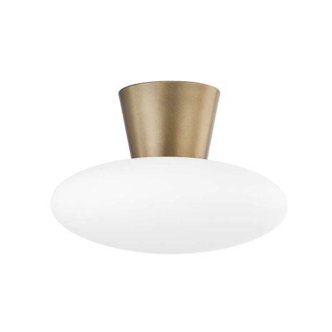 C5415-PBR Troy Lighting Brody 1Lt Flush Mount with Patina Brass Finish