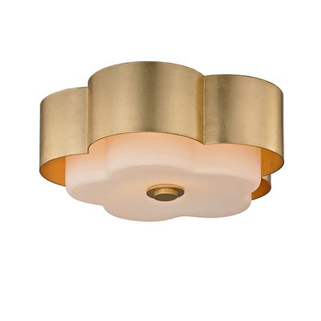 C5651-GL Troy Lighting Allure 2Lt Flush Mount with Gold Leaf Finish