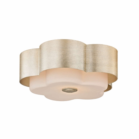 C5652 Troy Silver Leaf Allure 1Lt Ceiling Flush