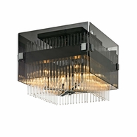 C5900-BRZ/PC Troy Lighting Apollo 4Lt Flush Mount with Bronze Finish