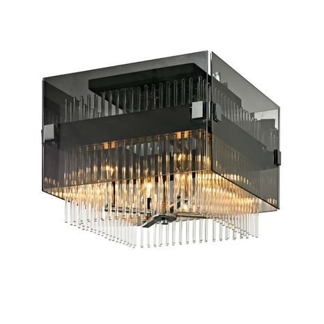 C5900-BRZ/PC Troy Lighting Apollo 4Lt Flush Mount with Bronze Finish