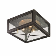 C6440-VBZ Troy Lighting Randolph 3Lt Exterior Flush Mount with Vintage Bronze Finish