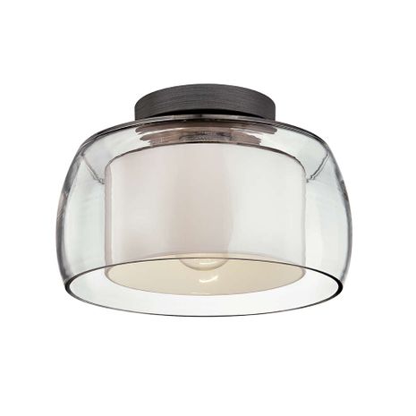 C7560-GRA Troy Lighting Candace 1Lt Flush Mount with Graphite Finish