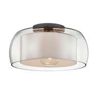 C7561-GRA Troy Lighting Candace 1Lt Flush Mount with Graphite Finish