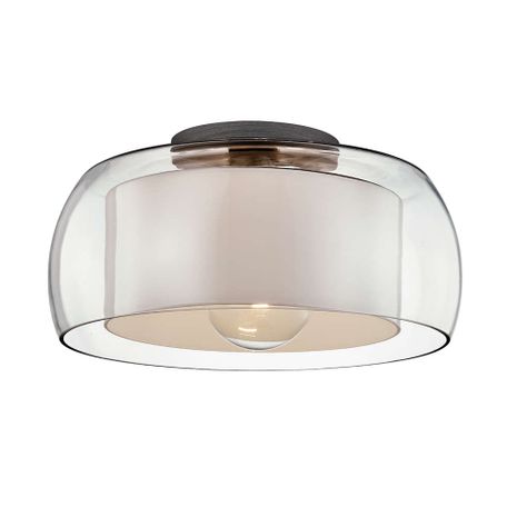 C7561-GRA Troy Lighting Candace 1Lt Flush Mount with Graphite Finish