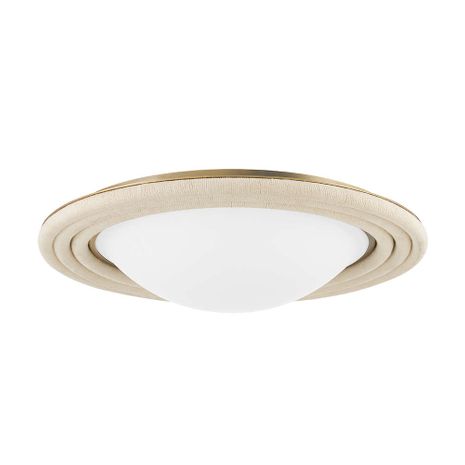 C8916-PBR Troy Lighting Zion 1Lt Flush Mount with Patina Brass Finish