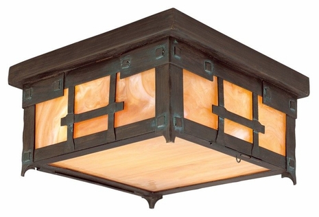 C9400NB Troy Lighting Oak Knoll 2 Light Flush in Natural Bronze Finish