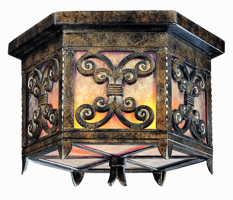 C9900 Troy Lighting Gables Two-Light Outdoor Flush Mount