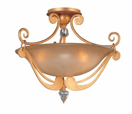 C9940 Troy Lighting Milano Three-Light Semi Flush Mount
