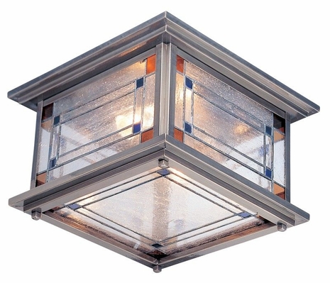 CAC6899AN Troy Lighting Brookfield 2 Light Flush Lantern in Antique Nickel Finish