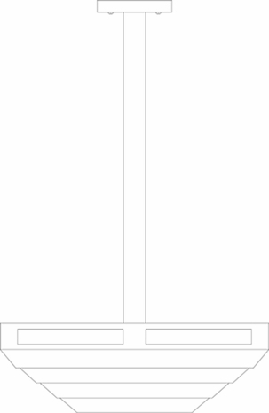 CACH-18 Arroyo Craftsman Cascade 1 Light Dining Chandelier