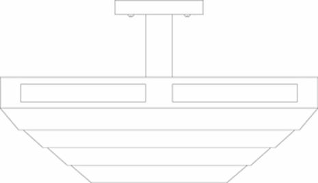 CAIH-18 Arroyo Craftsman Cascade 4 Light Flush Mounts and Semi-Flush Mount