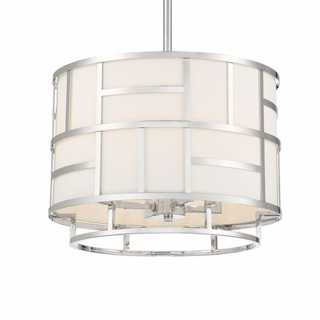 DAN-404-PN Crystorama Libby Langdon For Crystorama Danielson 4 Light Polished Nickel Chandelier