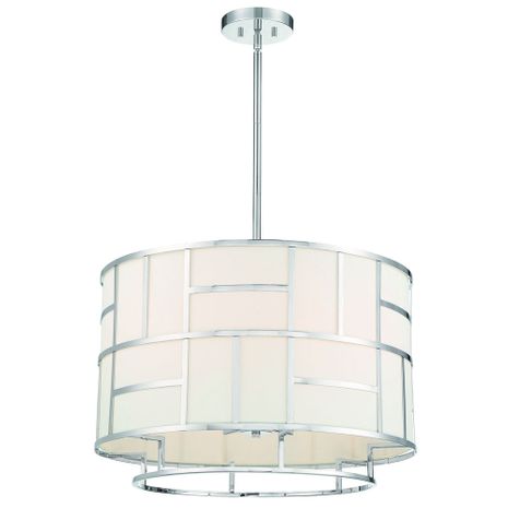 DAN-406-PN Crystorama Libby Langdon for Crystorama Danielson 6 Light Polished Nickel Chandelier