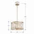 DAR-1010-DT Crystorama Darcy 4 Light Distressed Twilight Ceiling Mount