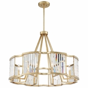 DAR-1018-DT Crystorama Darcy 8 Light Distressed Twilight Chandelier
