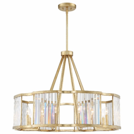 DAR-1018-DT Crystorama Darcy 8 Light Distressed Twilight Chandelier
