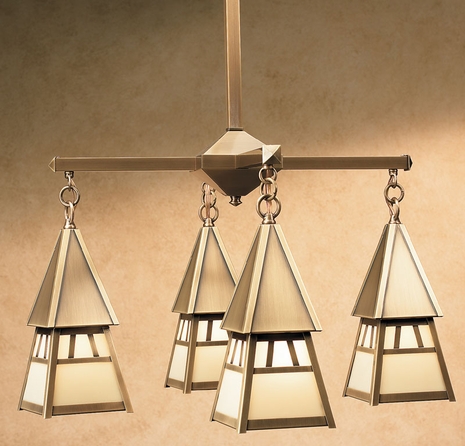 DCH-4-4 Arroyo Craftsman Four-inch Dartmouth Four-Light Chandelier