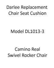DL1013-3 Darlee Camino Real Swivel Rocker Chair Replacement Chair Seat Cushion - Standard Sesame
