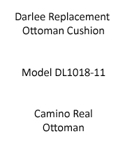 DL1018-11 Darlee Camino Real Ottoman Replacement Cushion - Standard Sesame