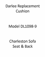 DL1098-9 Darlee Charleston Sofa Replacement Seat & Back Cushion - Standard Spicy Chili
