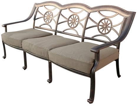 DL506-9 Darlee Classic Ten Star Sofa in Antique Bronze