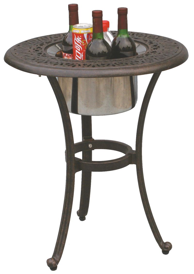 DL707RQ Darlee Elisabeth 21'' Round End Table / Ice Bucket Insert