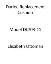 DL708-11 Darlee Elisabeth Ottoman Replacement Cushion - Standard Sesame