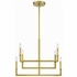 DNT-6026-AG Crystorama Dante 6 Light Aged Brass Linear Chandelier