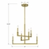 DNT-6026-AG Crystorama Dante 6 Light Aged Brass Linear Chandelier