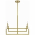 DNT-6036-AG Crystorama Dante 6 Light Aged Brass Chandelier