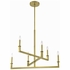DNT-6036-AG Crystorama Dante 6 Light Aged Brass Chandelier