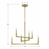 DNT-6036-AG Crystorama Dante 6 Light Aged Brass Chandelier