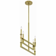 DNT-6036-AG Crystorama Dante 6 Light Aged Brass Chandelier
