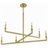 DNT-6046-AG Crystorama Dante 6 Light Aged Brass Chandelier