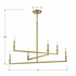 DNT-6046-AG Crystorama Dante 6 Light Aged Brass Chandelier