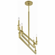 DNT-6046-AG Crystorama Dante 6 Light Aged Brass Chandelier