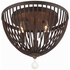 DUV-620-FB Crystorama Duval 3 Light Forged Bronze Flush Mount