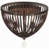 DUV-620-FB Crystorama Duval 3 Light Forged Bronze Flush Mount