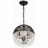 DUV-623-MK Crystorama Duval 3 Light Matte Black Pendant