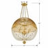 DUV-626-GA Crystorama Duval 6 Light Antique Gold Pendant