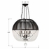DUV-626-MK Crystorama Duval 6 Light Matte Black Pendant