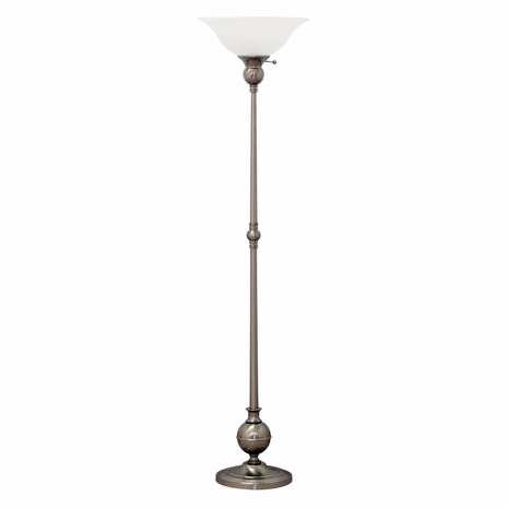 E900-SN House of Troy Essex 69" Torchiere Floor Lamp In Satin Nickel