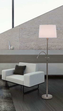 ECO400-SN House of Troy Floor Lamp in Satin Nickel