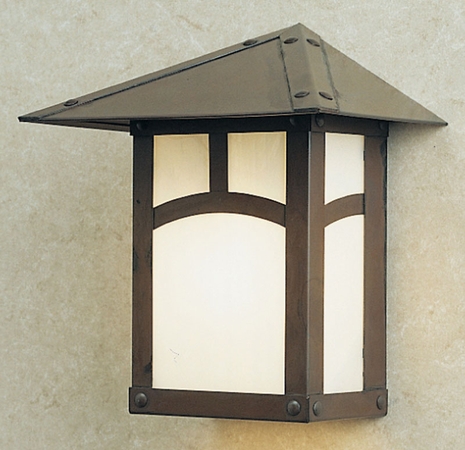 EW-7 Arroyo Craftsman 7" Evergreen Flush Wall Mount With Classic Arch Overlay
