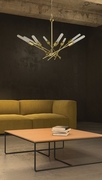 F-3078 Framburg 8-Light Polished Nickel Quasar Chandelier